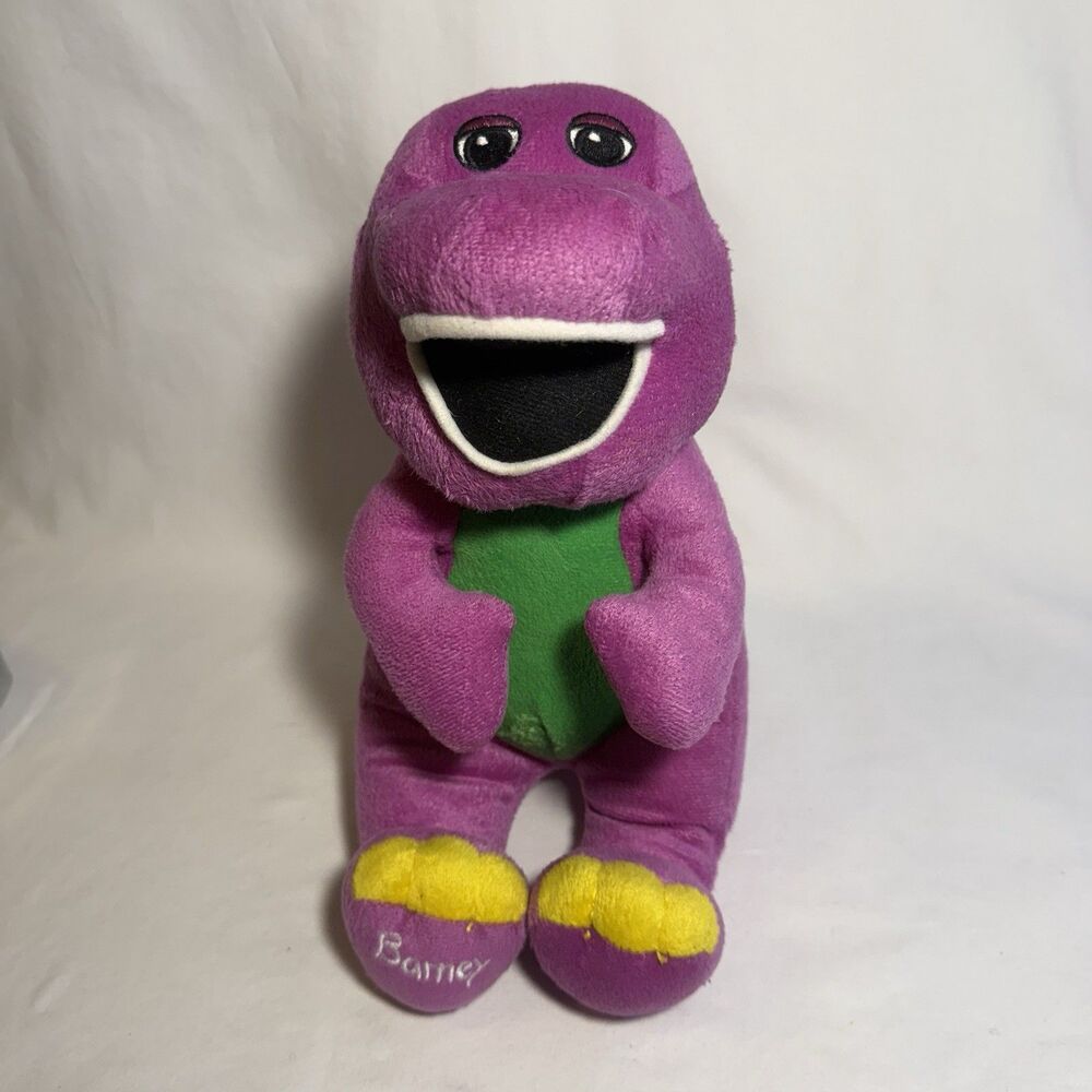 2016 Barney Purple Dinosaur Plush Toy-Lyons Partnership 10” Great Condition